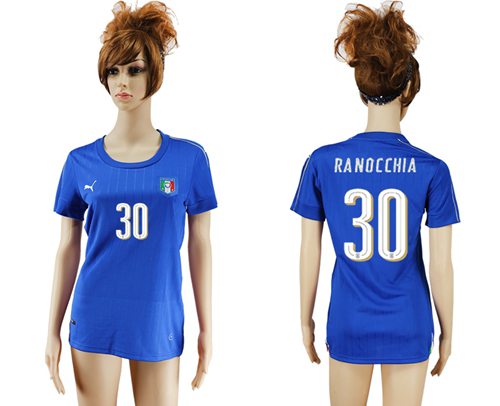 Women's Italy #30 Ranocchia Home Soccer Country Jersey - Click Image to Close